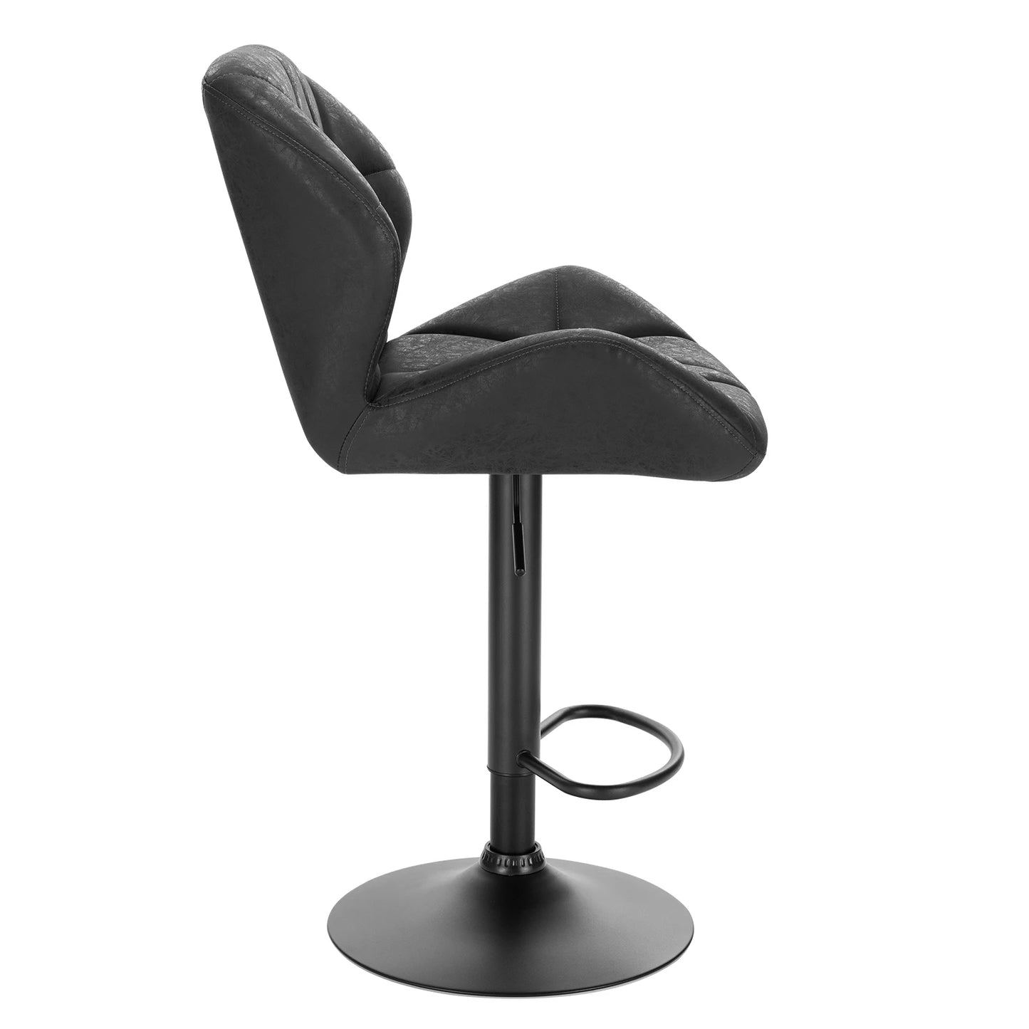 WOLTU 1PC Bar Chairs Breakfast Dining Stools Adjustable Swivel Gas Lift Steel Footrest Base Kitchen Island Counter Bar Stools