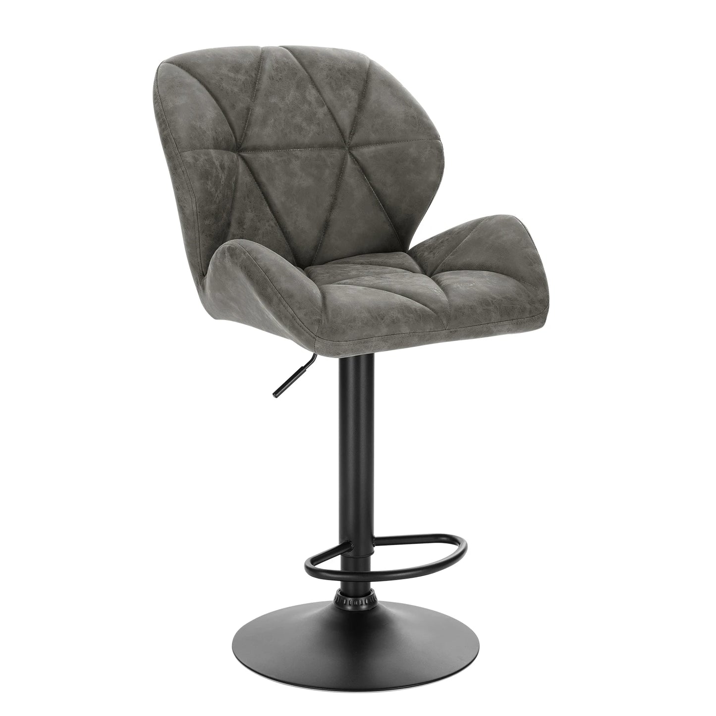 WOLTU 1PC Bar Chairs Breakfast Dining Stools Adjustable Swivel Gas Lift Steel Footrest Base Kitchen Island Counter Bar Stools