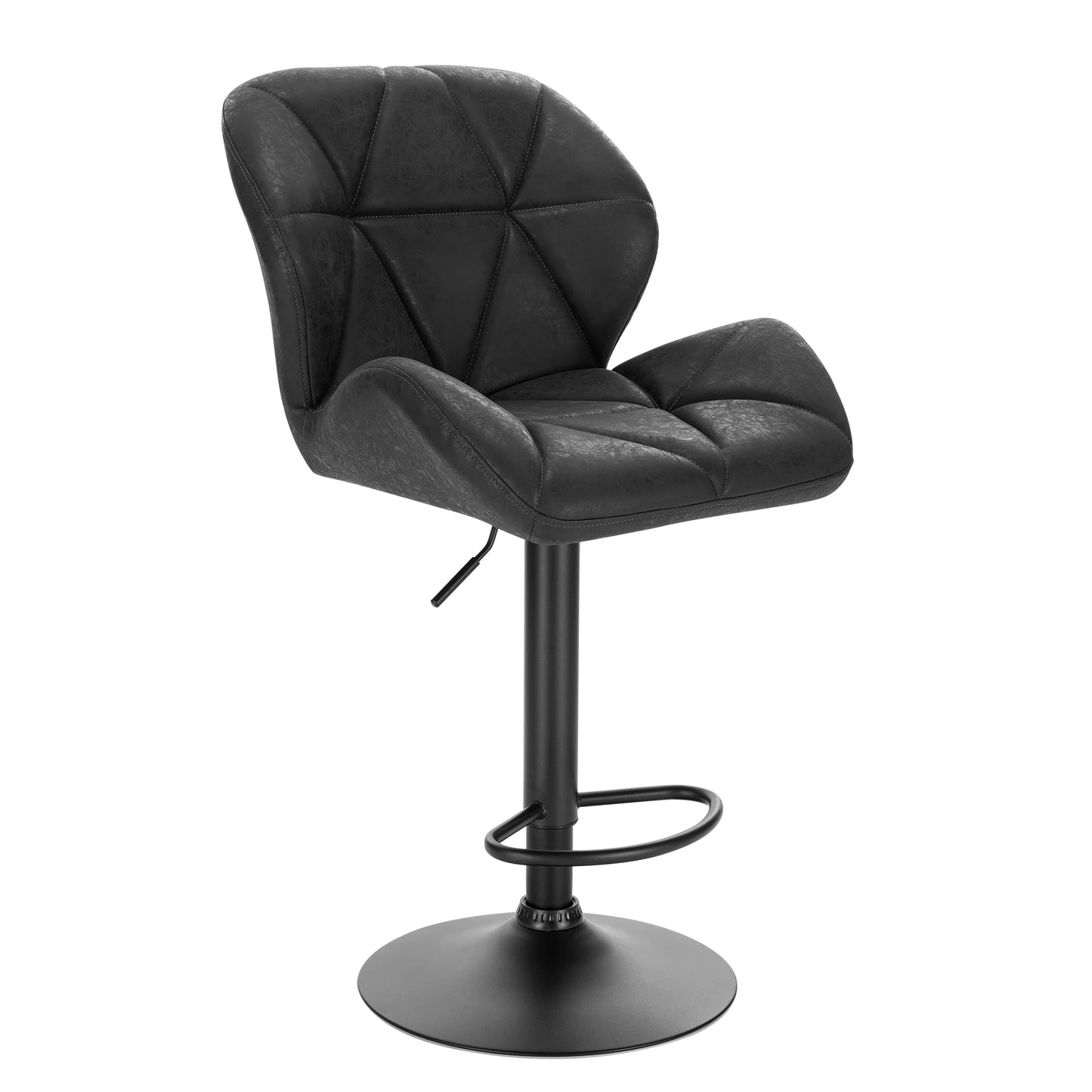 WOLTU 1PC Bar Chairs Breakfast Dining Stools Adjustable Swivel Gas Lift Steel Footrest Base Kitchen Island Counter Bar Stools