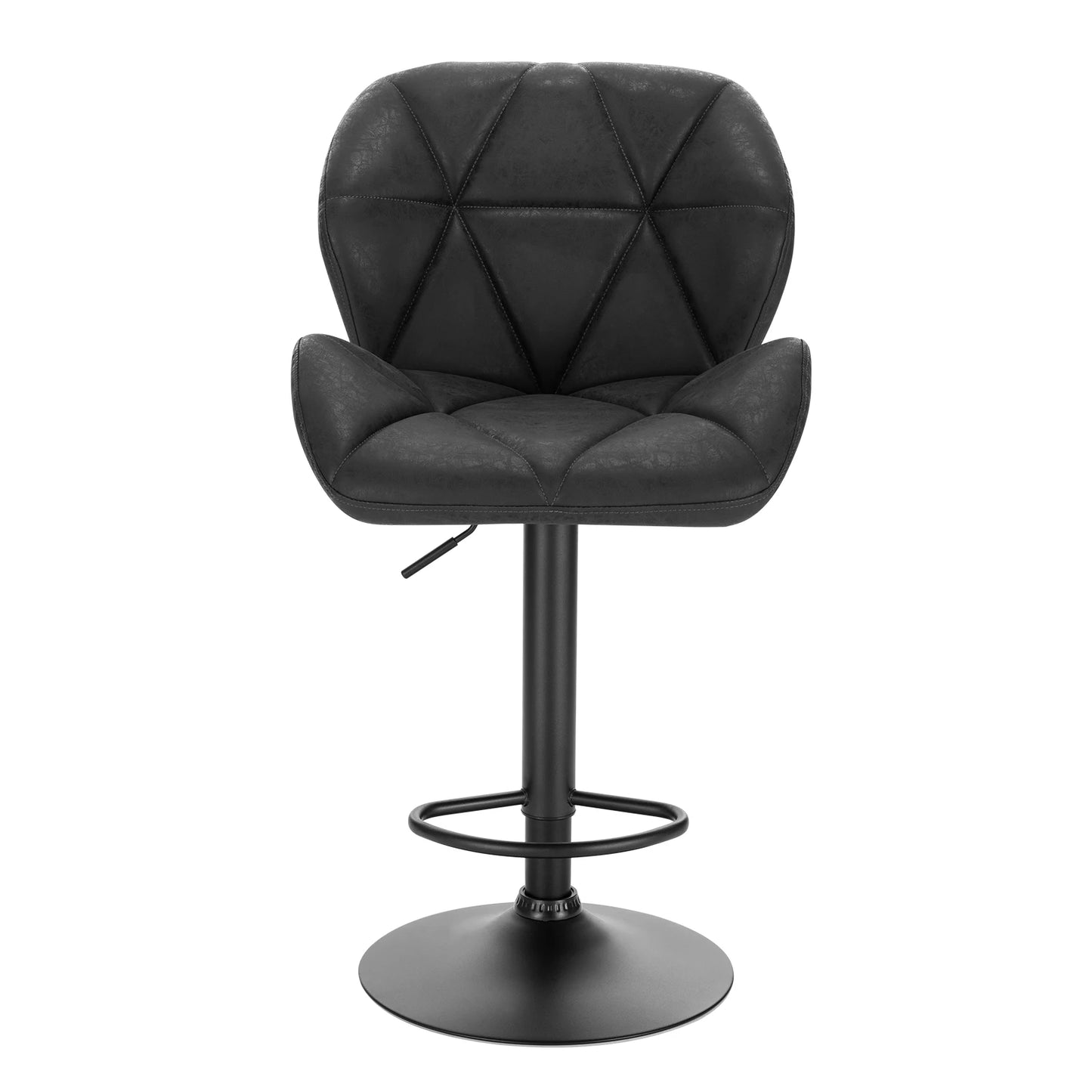WOLTU 1PC Bar Chairs Breakfast Dining Stools Adjustable Swivel Gas Lift Steel Footrest Base Kitchen Island Counter Bar Stools