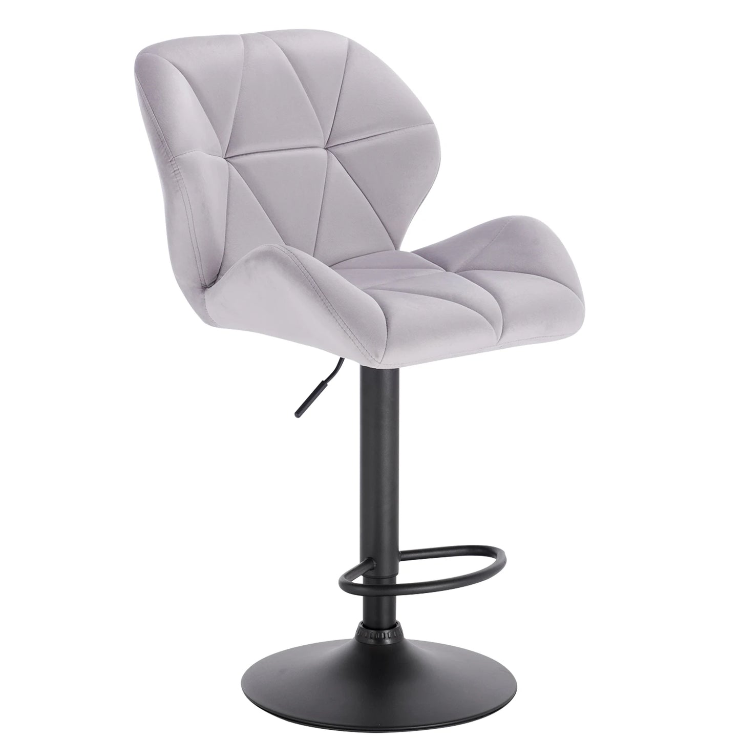 WOLTU 1PC Bar Chairs Breakfast Dining Stools Adjustable Swivel Gas Lift Steel Footrest Base Kitchen Island Counter Bar Stools