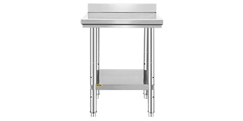 VEVOR Kitchen Work Bench Commercial Catering Table Worktable with Undershelf Stainless Steel 330LBS 286LBS for Restaurant Garage